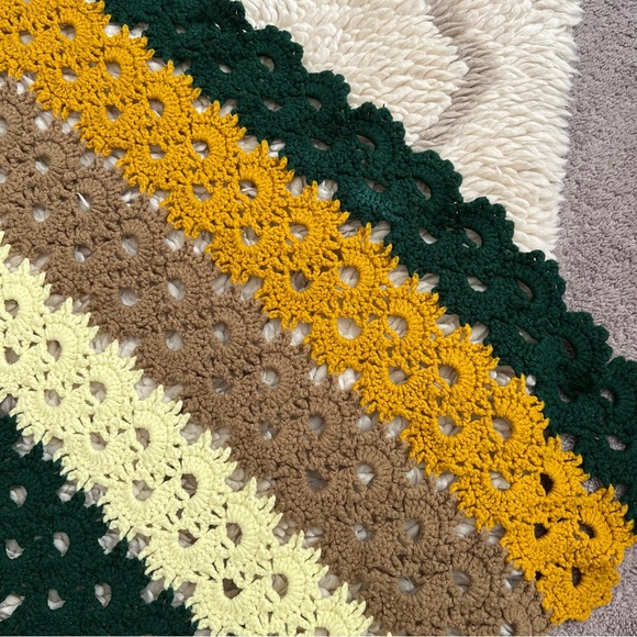 Handmade Afghan grandma crochet knit blanket throw fall - Picture 2 of 10